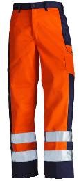 High visibility Bundhose Orange/Marineblau C54_