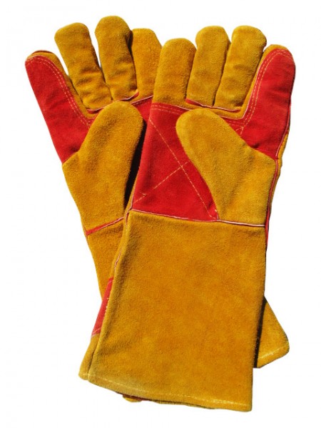 Arbeitsschutz-Handschuh Rindspaltleder braun