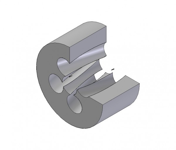 Wirbelstrahl-Wolframcarbid-Düse mit Drall ø 27 mm x 15 mm_